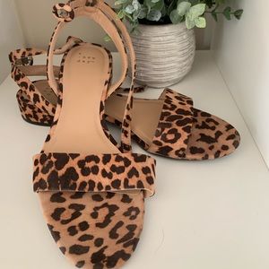 Ankle Strap Leopard Sandals